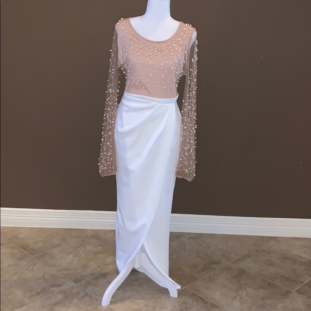 New With Tag Long Sleeve Dress With Front Slit